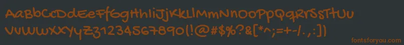 GochihandRegular Font – Brown Fonts on Black Background