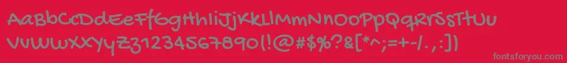 GochihandRegular Font – Gray Fonts on Red Background