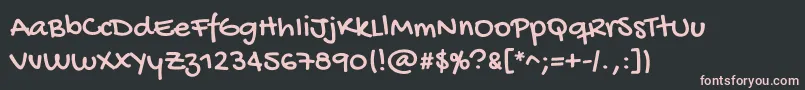 GochihandRegular Font – Pink Fonts on Black Background