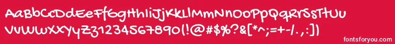 GochihandRegular Font – White Fonts on Red Background
