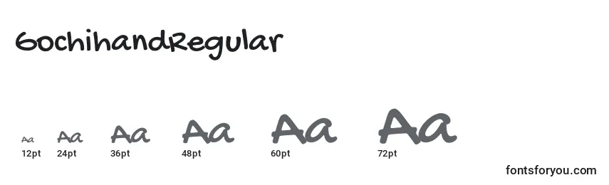 GochihandRegular Font Sizes