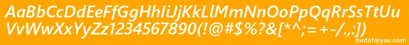 SegoeUiSemiboldItalic Font – White Fonts on Orange Background