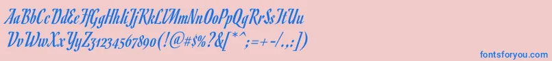 RomanescoRegular Font – Blue Fonts on Pink Background