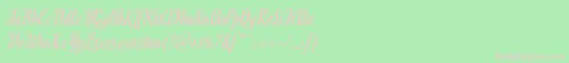 RomanescoRegular Font – Pink Fonts on Green Background