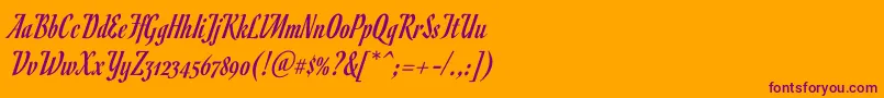 RomanescoRegular Font – Purple Fonts on Orange Background