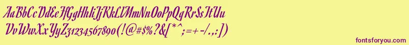 RomanescoRegular Font – Purple Fonts on Yellow Background