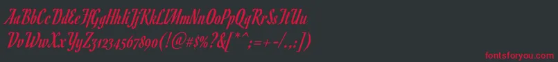 RomanescoRegular Font – Red Fonts on Black Background