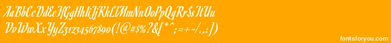 フォントRomanescoRegular – オレンジの背景に白い文字