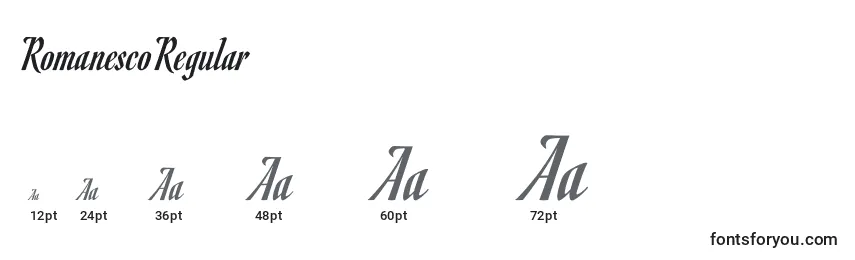 RomanescoRegular Font Sizes