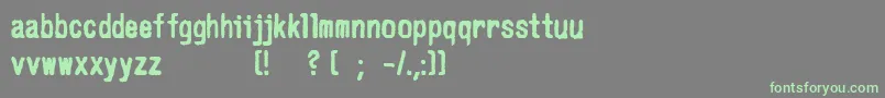 Ernesto-fontti – vihreät fontit harmaalla taustalla