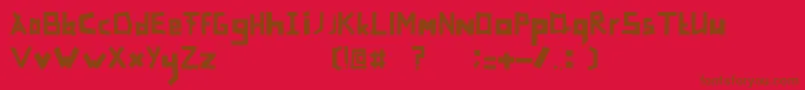 Шрифт Tapefont – коричневые шрифты на красном фоне