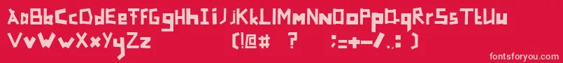Tapefont Font – Pink Fonts on Red Background