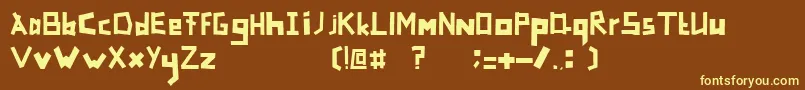 Tapefont Font – Yellow Fonts on Brown Background