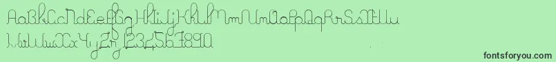 ALaNagePers2011 Font – Black Fonts on Green Background