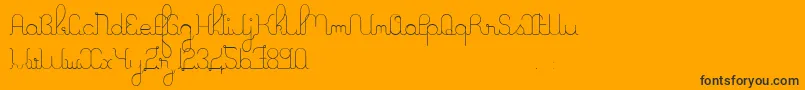 ALaNagePers2011 Font – Black Fonts on Orange Background