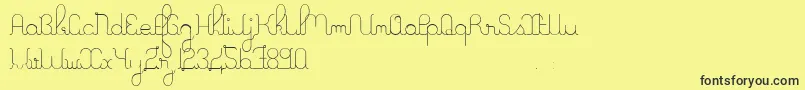 ALaNagePers2011 Font – Black Fonts on Yellow Background