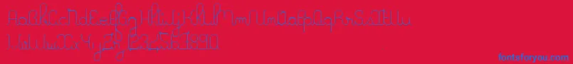 ALaNagePers2011 Font – Blue Fonts on Red Background