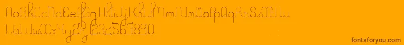 Шрифт ALaNagePers2011 – коричневые шрифты на оранжевом фоне