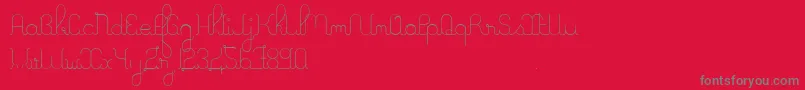 ALaNagePers2011 Font – Gray Fonts on Red Background