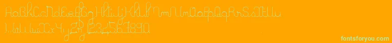 ALaNagePers2011 Font – Green Fonts on Orange Background