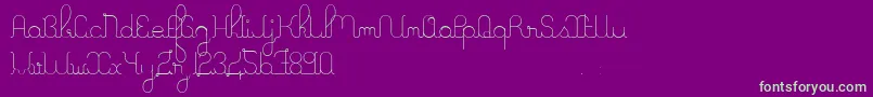 ALaNagePers2011 Font – Green Fonts on Purple Background