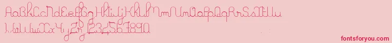 ALaNagePers2011 Font – Red Fonts on Pink Background