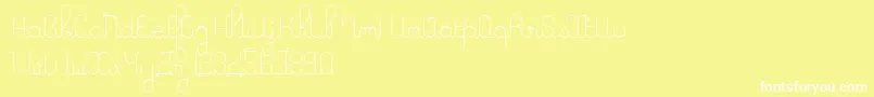 ALaNagePers2011 Font – White Fonts on Yellow Background