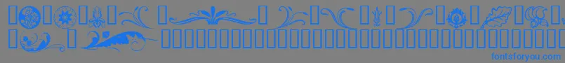 fuente Florals2 – Fuentes Azules Sobre Fondo Gris