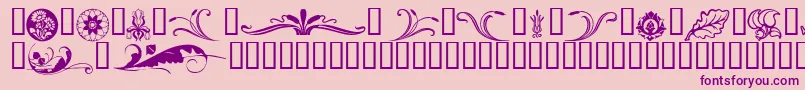 Police Florals2 – polices violettes sur fond rose