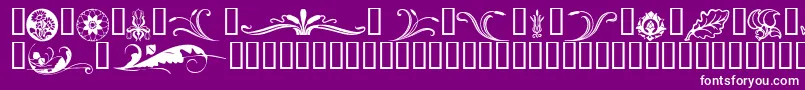 fuente Florals2 – Fuentes Blancas Sobre Fondo Morado