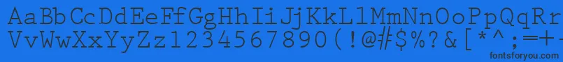 PrestigetwoRegular Font – Black Fonts on Blue Background
