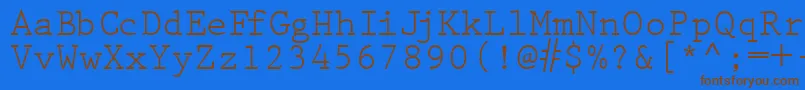 PrestigetwoRegular Font – Brown Fonts on Blue Background