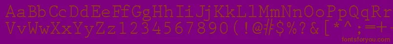 PrestigetwoRegular Font – Brown Fonts on Purple Background