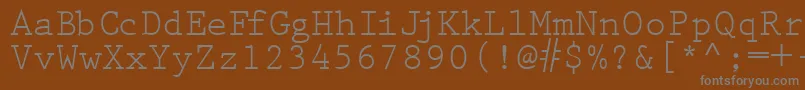 Шрифт PrestigetwoRegular – серые шрифты на коричневом фоне