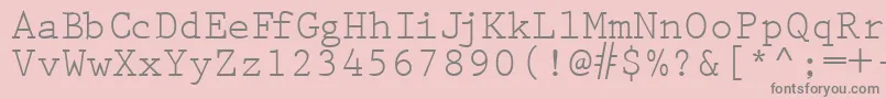 PrestigetwoRegular Font – Gray Fonts on Pink Background