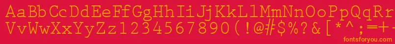 PrestigetwoRegular Font – Orange Fonts on Red Background