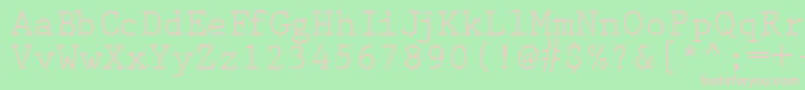 PrestigetwoRegular Font – Pink Fonts on Green Background