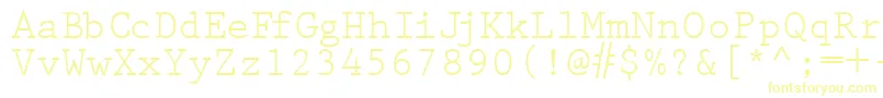 PrestigetwoRegular Font – Yellow Fonts on White Background