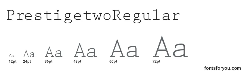Размеры шрифта PrestigetwoRegular