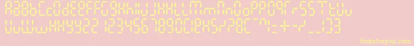 fuente CrudelyCalculated – Fuentes Amarillas Sobre Fondo Rosa