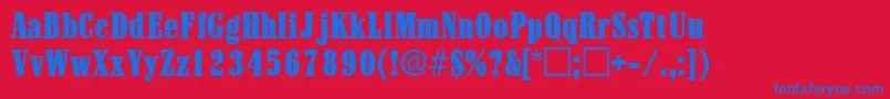 QuesadadisplaysskRegular Font – Blue Fonts on Red Background