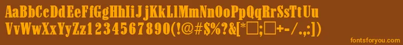 Шрифт QuesadadisplaysskRegular – оранжевые шрифты на коричневом фоне
