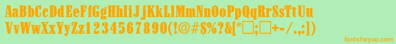 QuesadadisplaysskRegular Font – Orange Fonts on Green Background
