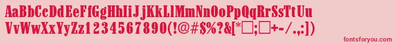 QuesadadisplaysskRegular-Schriftart – Rote Schriften auf rosa Hintergrund