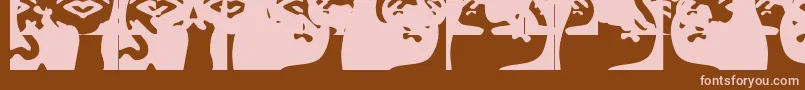 Obeyrorschach Font – Pink Fonts on Brown Background