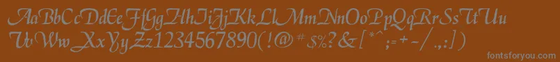 Enigma-Schriftart – Graue Schriften auf braunem Hintergrund
