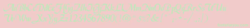 Enigma Font – Green Fonts on Pink Background