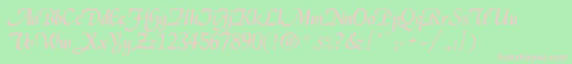 Enigma Font – Pink Fonts on Green Background