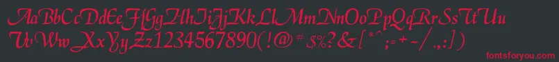 Enigma Font – Red Fonts on Black Background
