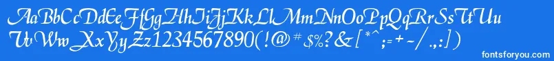 Enigma Font – White Fonts on Blue Background